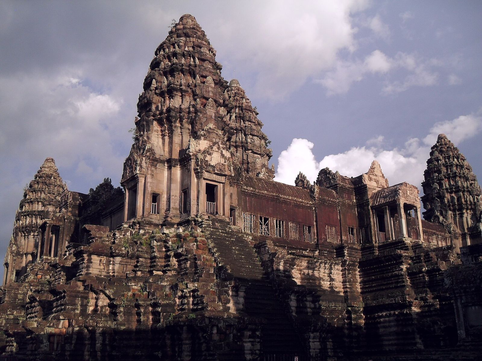Upper level of Angkor Wat, from the North-East corner of the second level terrace.