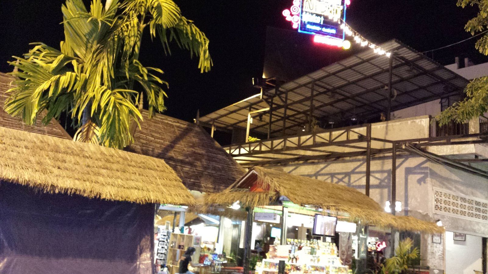 Just outside a market.