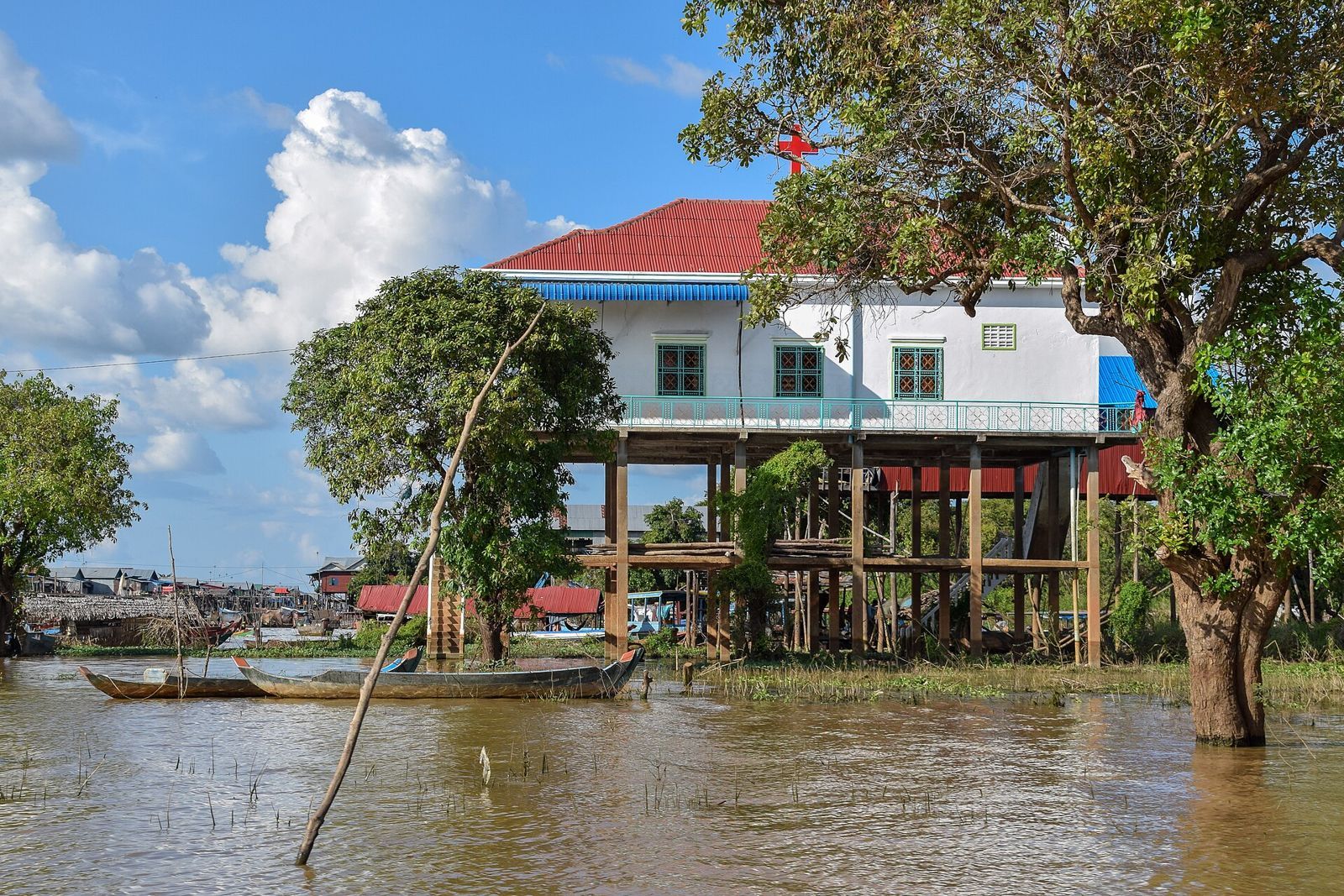 Stilt house in Kampong Phlouk, Cambodia, Siem Reap Province, Cambodia